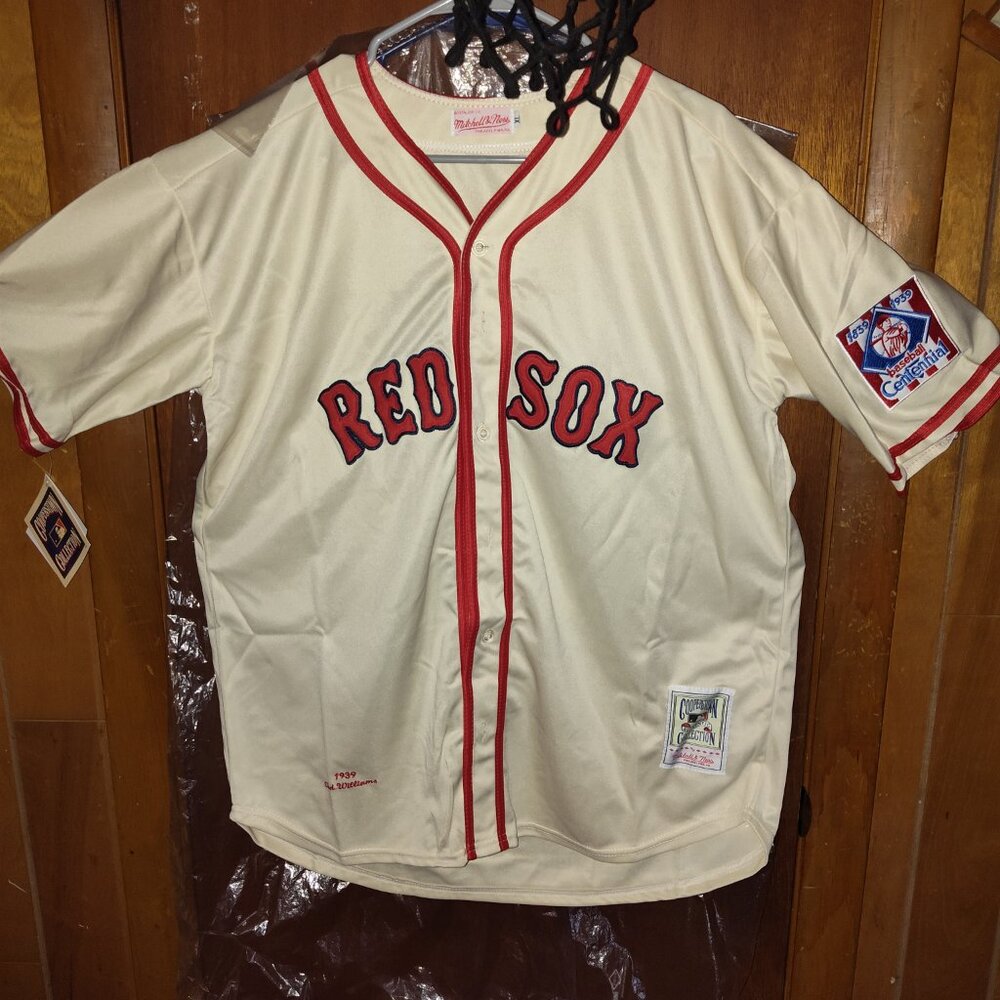 #9 TED Williams old classic jersey cream (xl) most have.new Never Use red sox - Picture 15 of 15